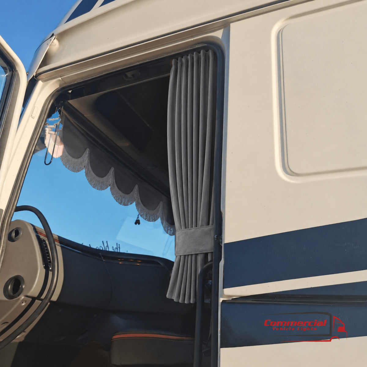 BoutiqueduRoutier™ | Truck Curtains Set Grey