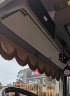 BoutiqueduRoutier™ | Truck Front Window Curtain Suede Look Brown