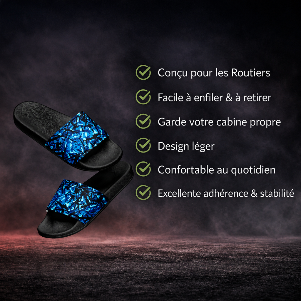 BoutiqueduRoutier™ | Slippers Danish Plush Blue