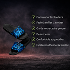 BoutiqueduRoutier™ | Slippers Danish Plush Blue