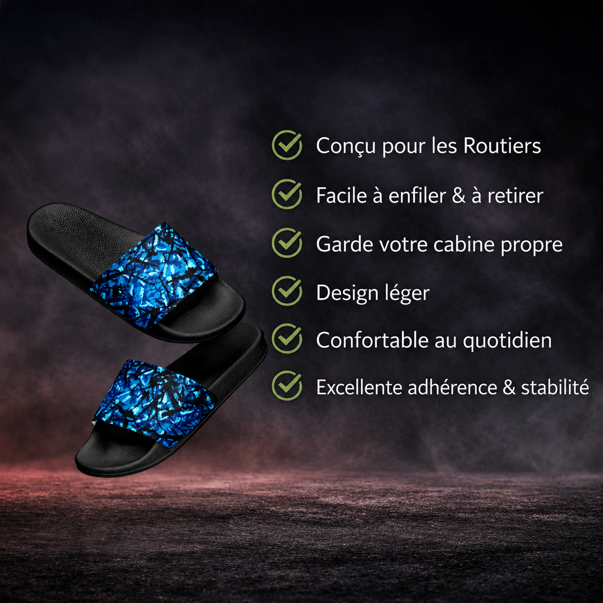 BoutiqueduRoutier™ | Slippers Danish Plush Blue