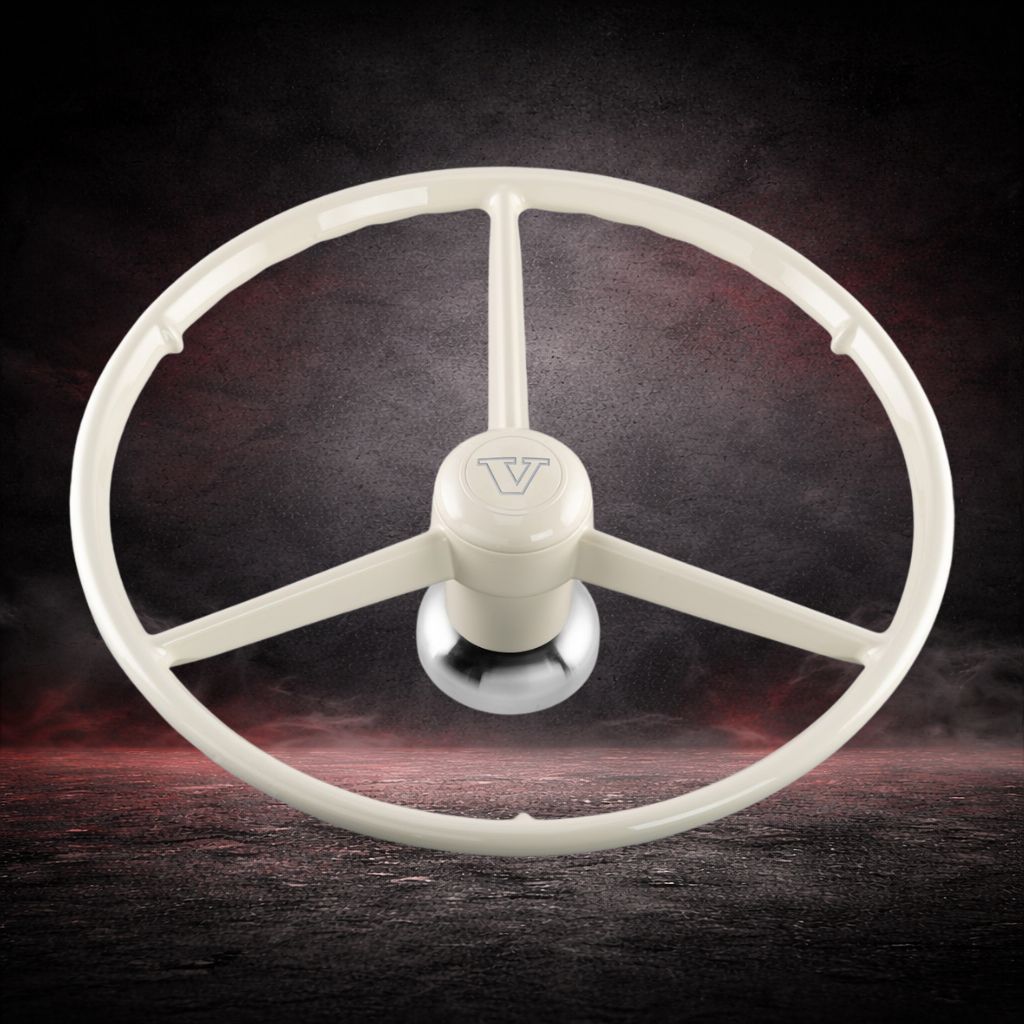 BoutiqueduRoutier™ | 3-Spoke Steering Wheel Volvo FH4 & FH4B – White