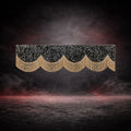 BoutiqueduRoutier™ | Truck Front Window Curtain Danish Plush Grey – Beige Fringe
