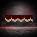 BoutiqueduRoutier™ | Truck Front Window Curtain Danish Plush Red – Beige Fringe