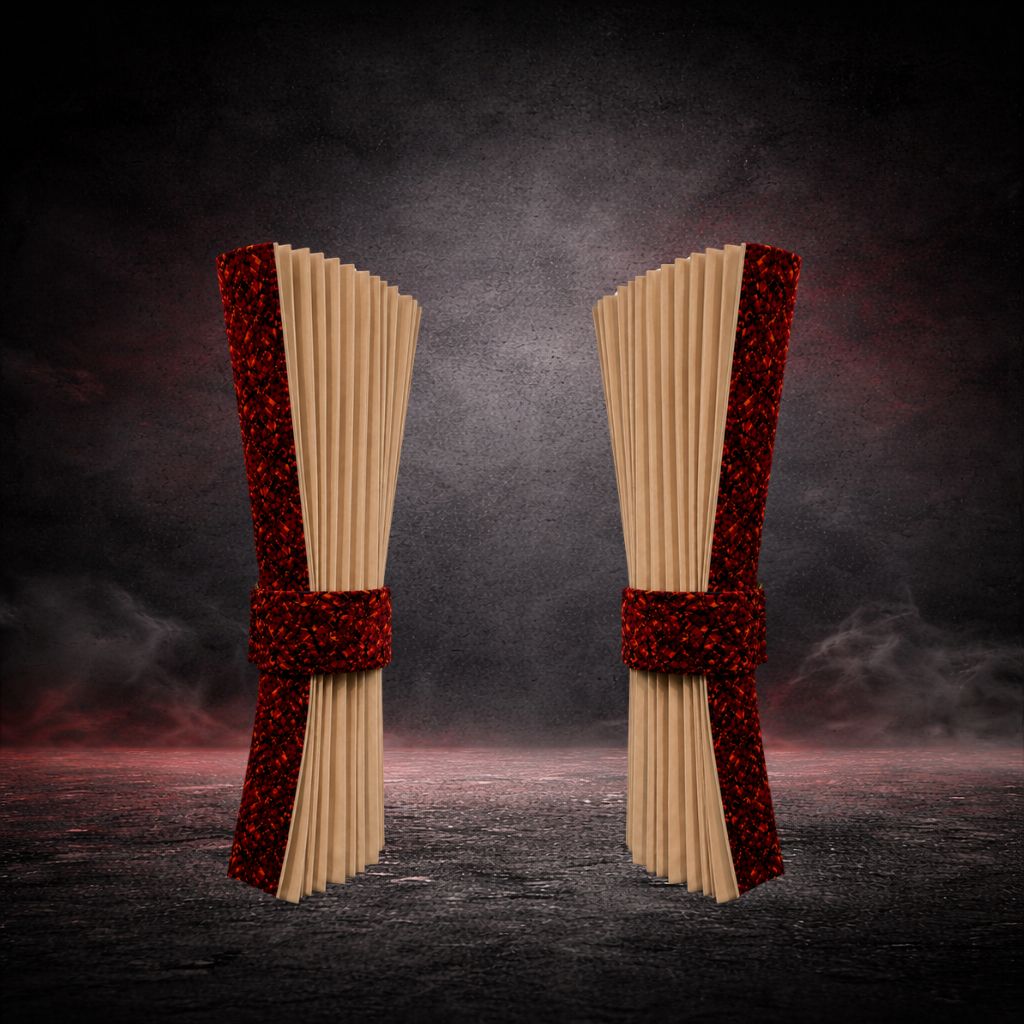 BoutiqueduRoutier™ | Truck Curtains Danish Plush Red – Beige