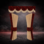 BoutiqueduRoutier™ | Truck Curtains Set Danish Plush Red – Beige