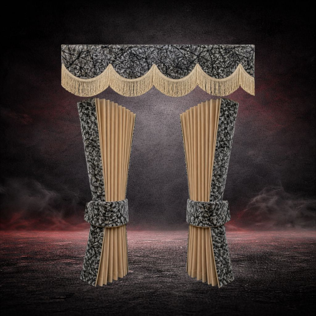 BoutiqueduRoutier™ | Truck Curtains Set Danish Plush Grey – Beige