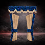 BoutiqueduRoutier™ | Truck Curtains Set Danish Plush Blue – Beige