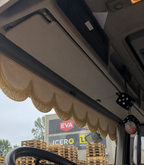 BoutiqueduRoutier™ | Rideau de pare-brise avant pour camion, aspect daim beige