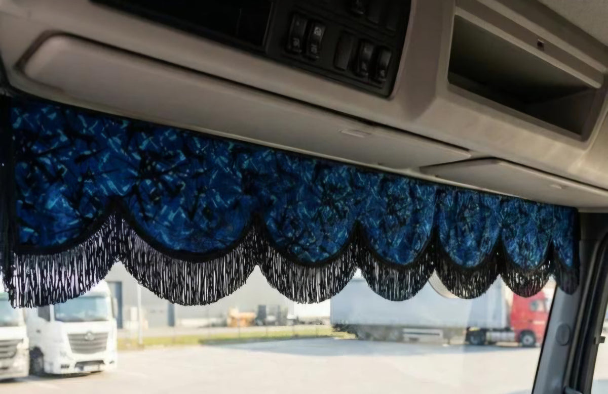 BoutiqueduRoutier™ | Truck Curtains Set Danish Plush Blue