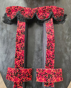 BoutiqueduRoutier™ | Ensemble de rideaux pour camion en peluche danoise rouge