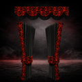 BoutiqueduRoutier™ | Ensemble de rideaux pour camion en peluche danoise rouge