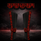 BoutiqueduRoutier™ | Ensemble de rideaux pour camion en peluche danoise rouge