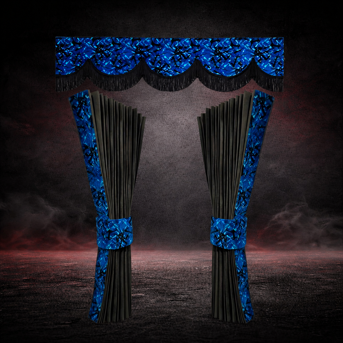 BoutiqueduRoutier™ | Truck Curtains Set Danish Plush Blue